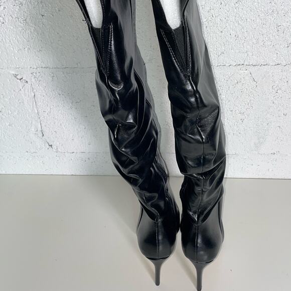 Inc Womens Black Slouch Iyonna Pointed Toe Stiletto Dress Boots 5.5 M - Picture 8 of 16